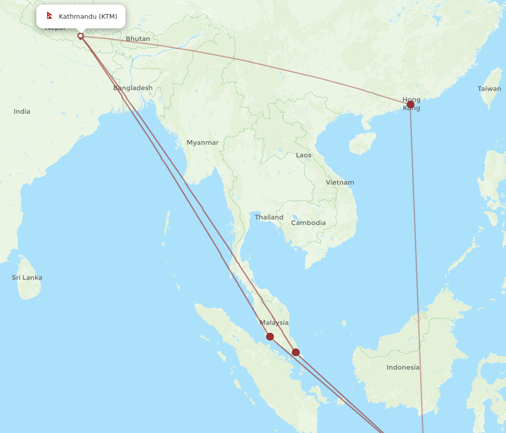KTM-DPS flight routes