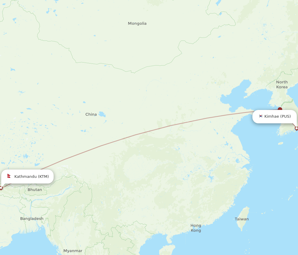 KTM-PUS flight routes