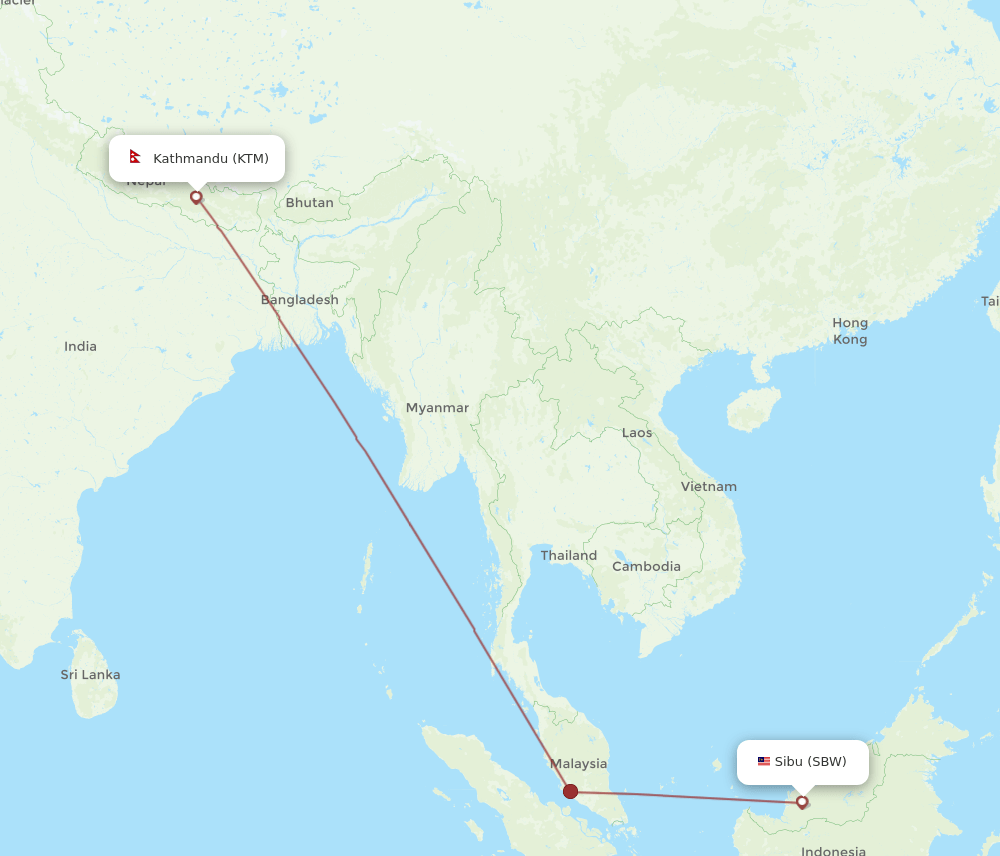KTM-SBW flight routes