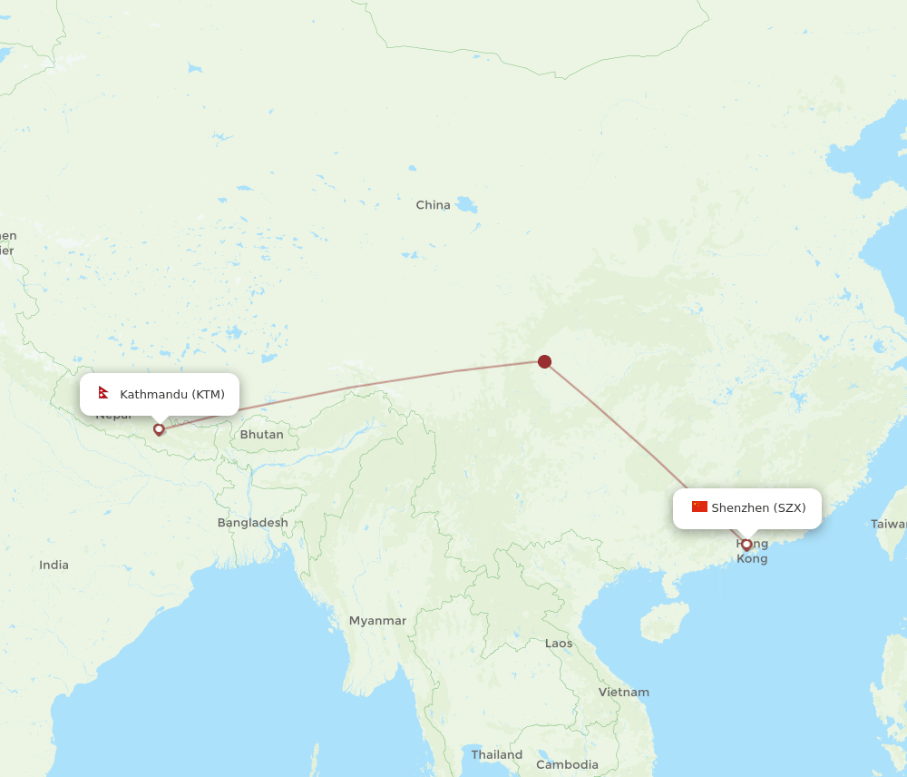 KTM-SZX flight routes