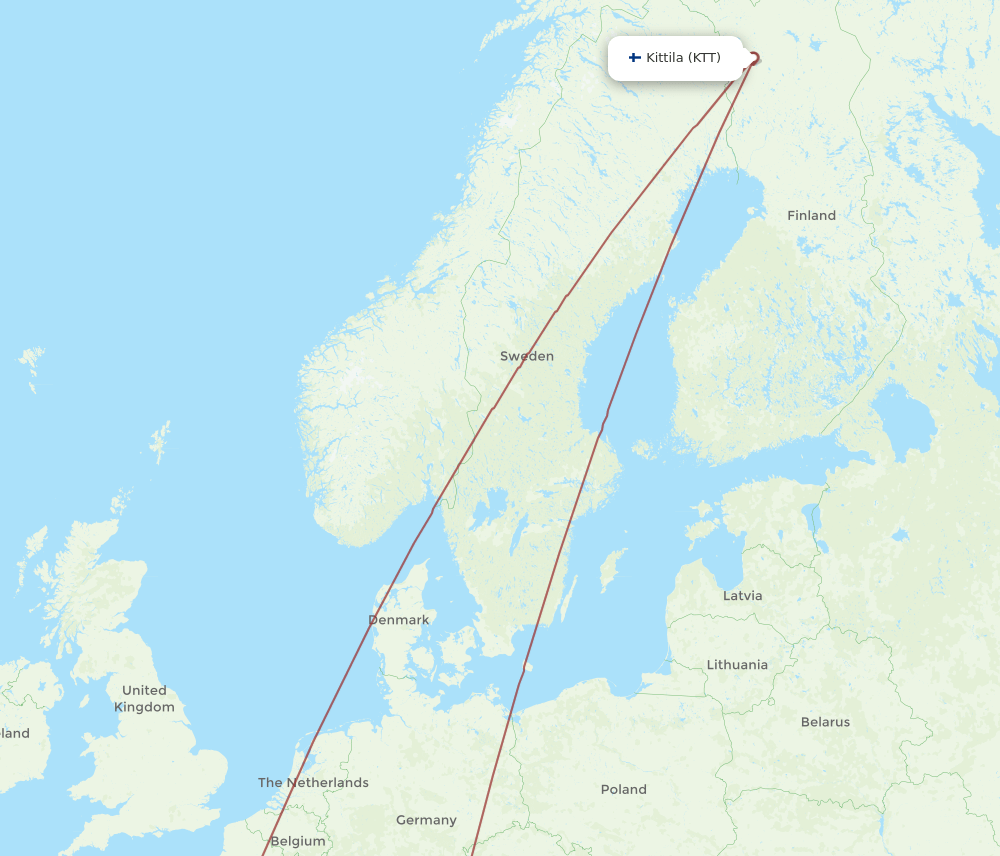 KTT-BSL flight routes