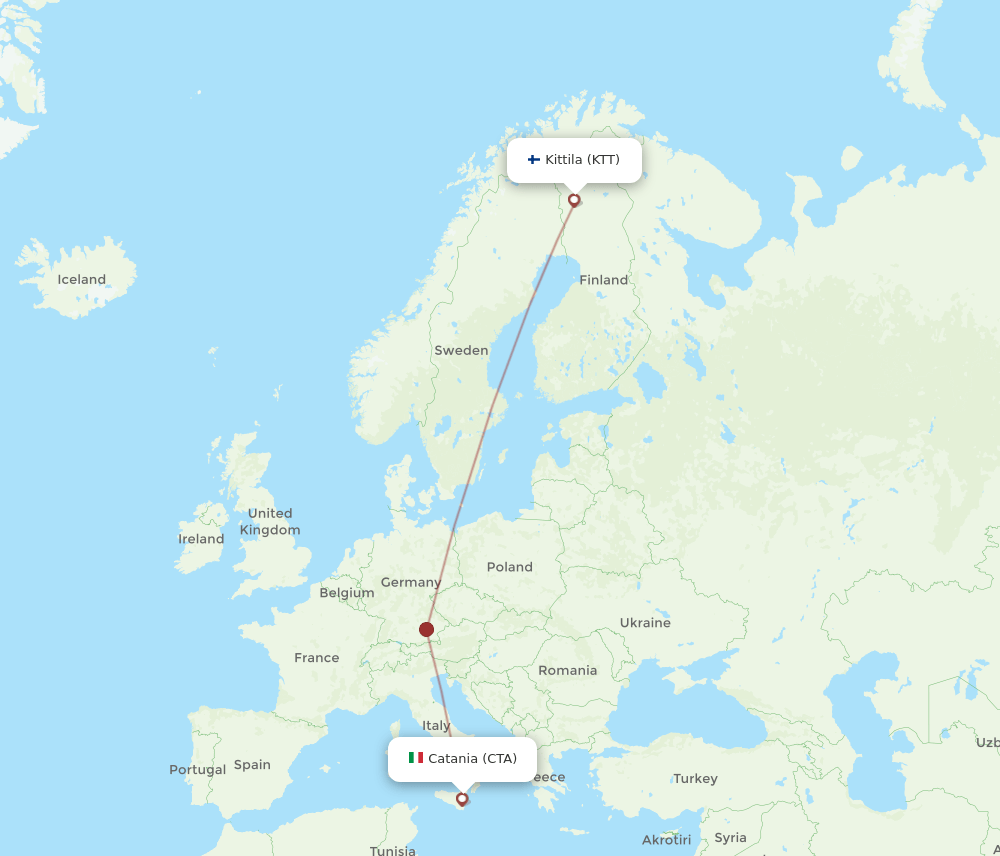 KTT-CTA flight routes