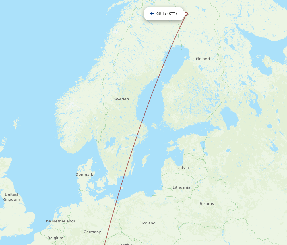 KTT-GRZ flight routes