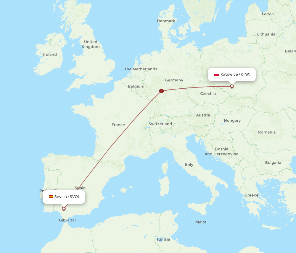 KTW-SVQ flight routes
