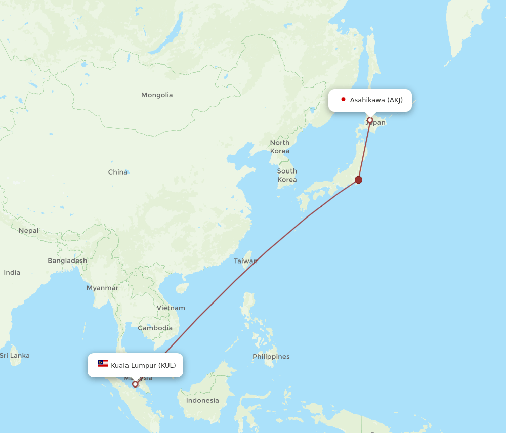 KUL-AKJ flight routes