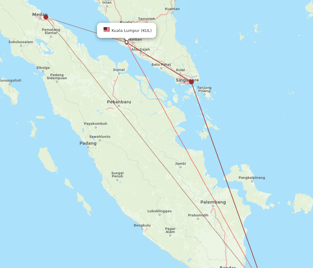 KUL-CGK flight routes