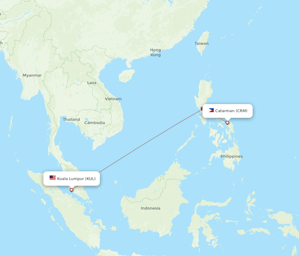 KUL-CRM flight routes