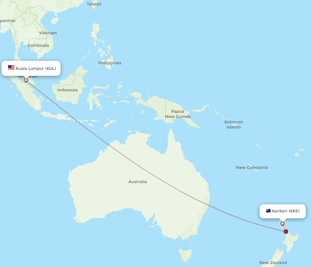 KUL-KKE flight routes
