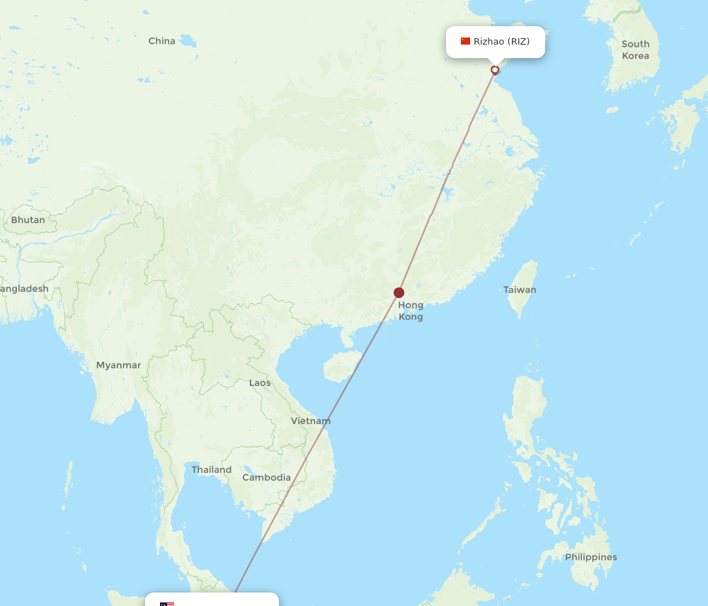 KUL-RIZ flight routes