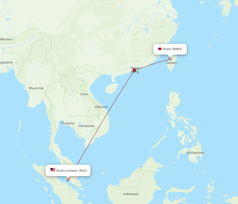 KUL-RMQ flight routes
