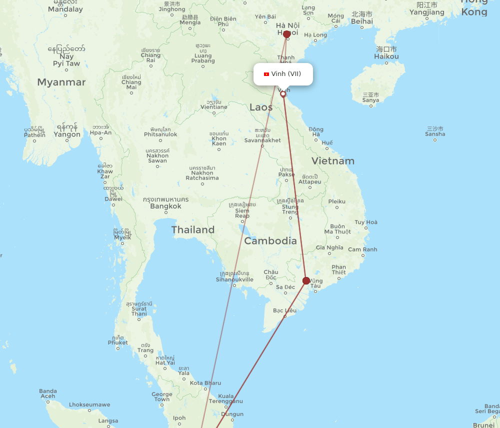KUL-VII flight routes