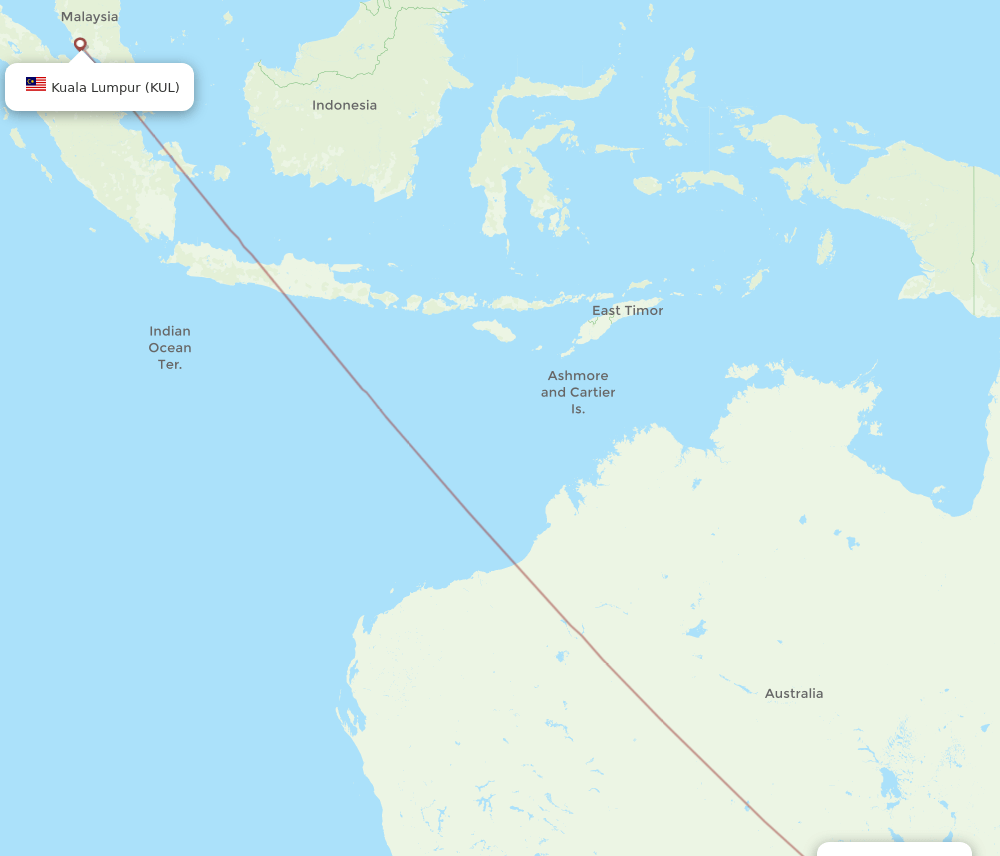 KUL-WYA flight routes