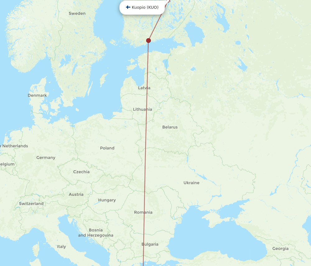 KUO-CHQ flight routes