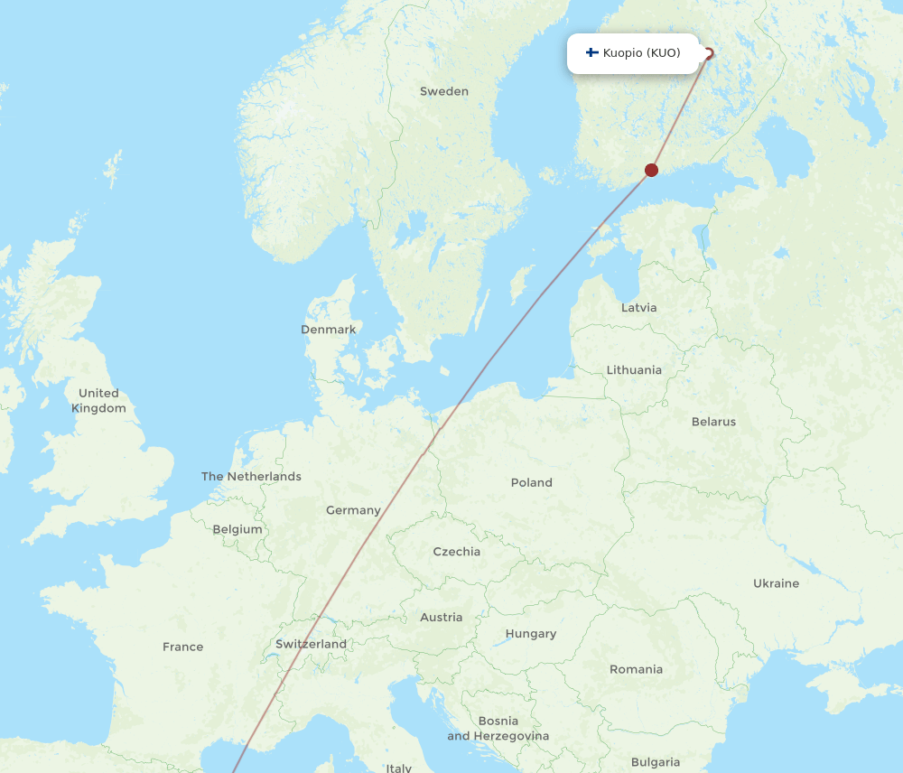 KUO-PMI flight routes