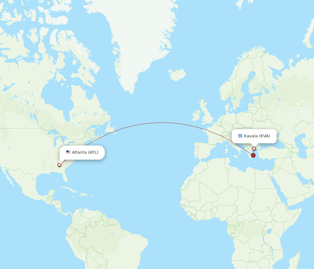 KVA-ATL flight routes