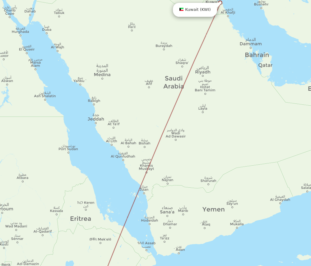 KWI-JIJ flight routes