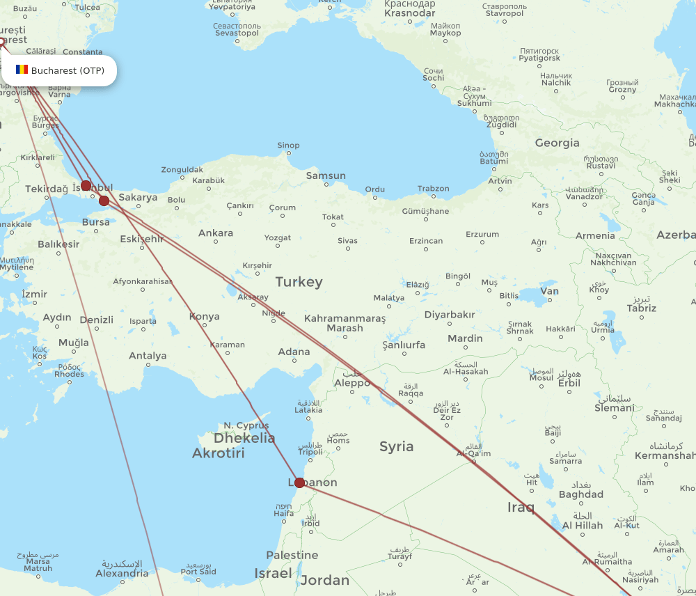 KWI-OTP flight routes