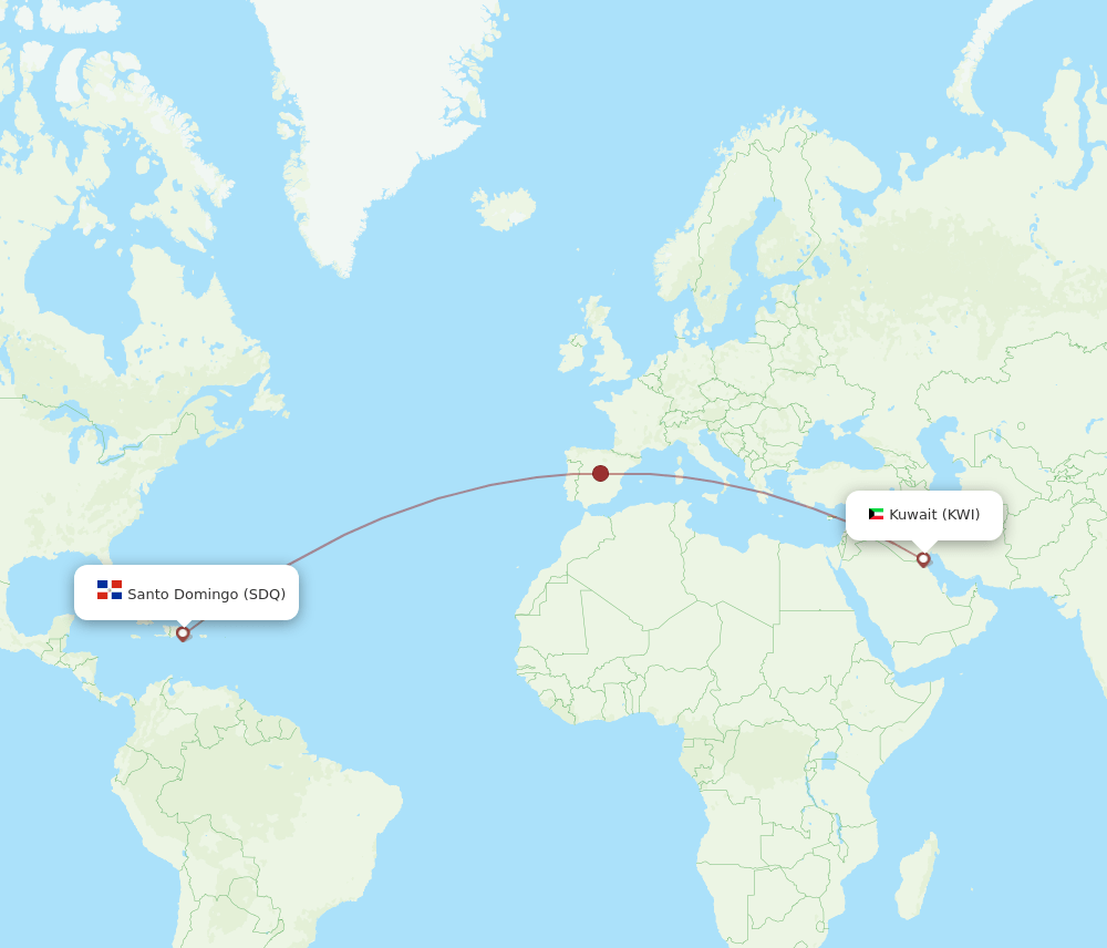 KWI-SDQ flight routes