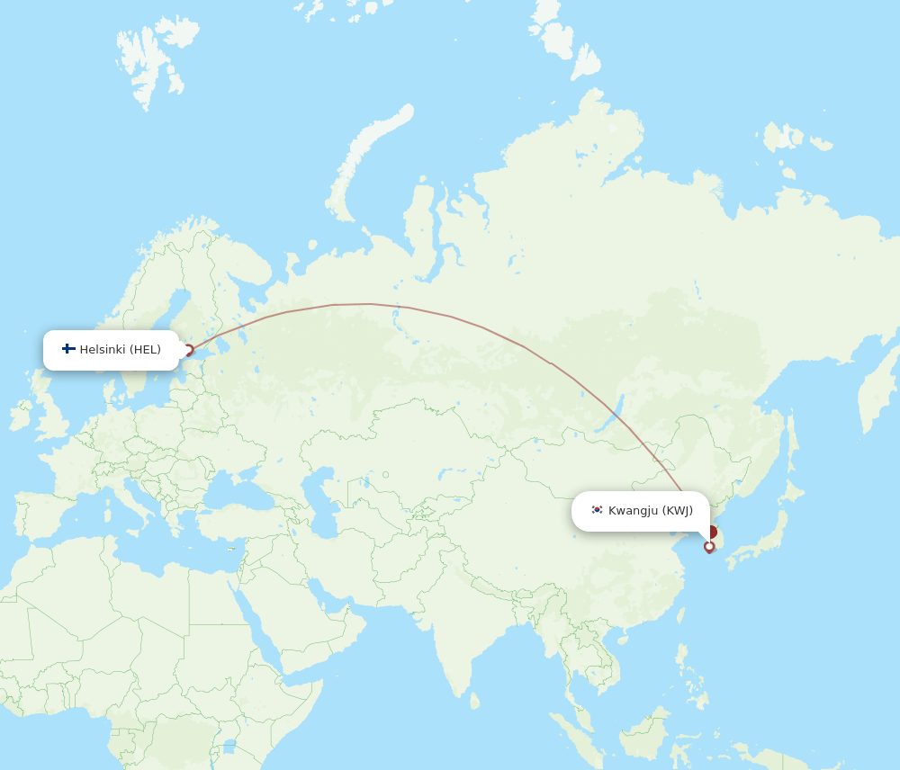 KWJ-HEL flight routes