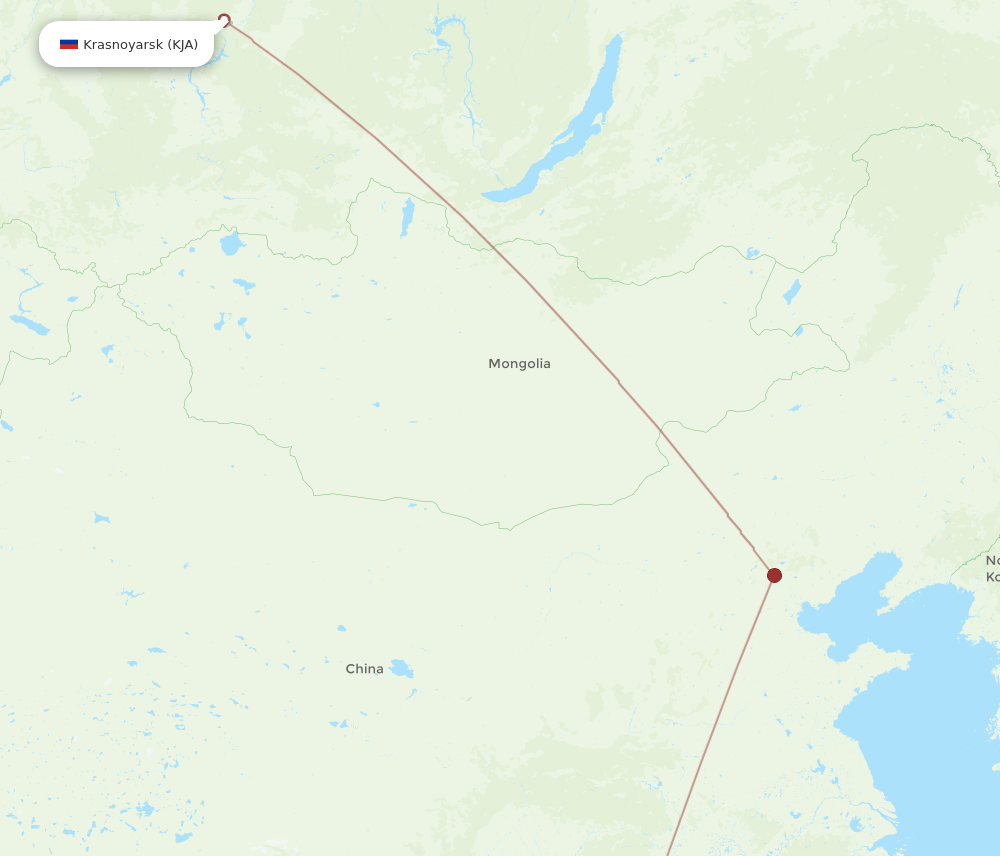 KWL-KJA flight routes