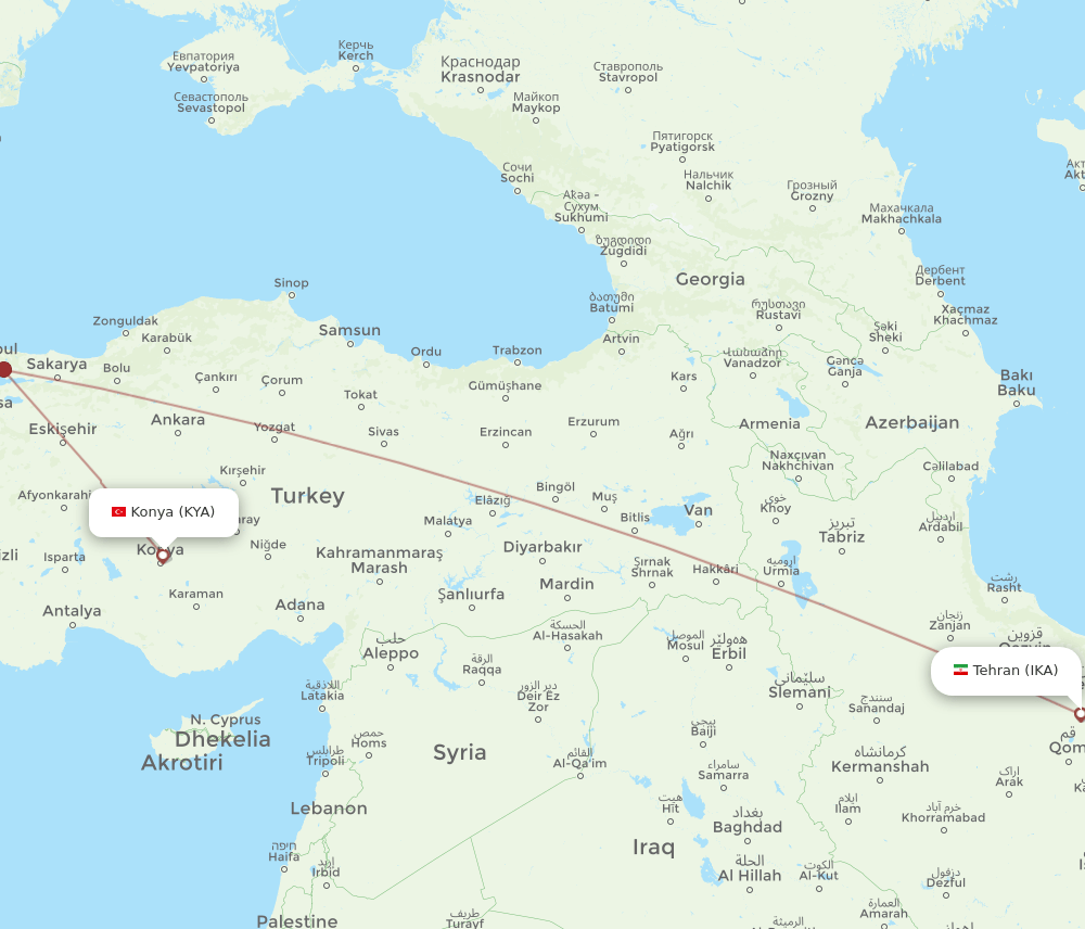 KYA-IKA flight routes