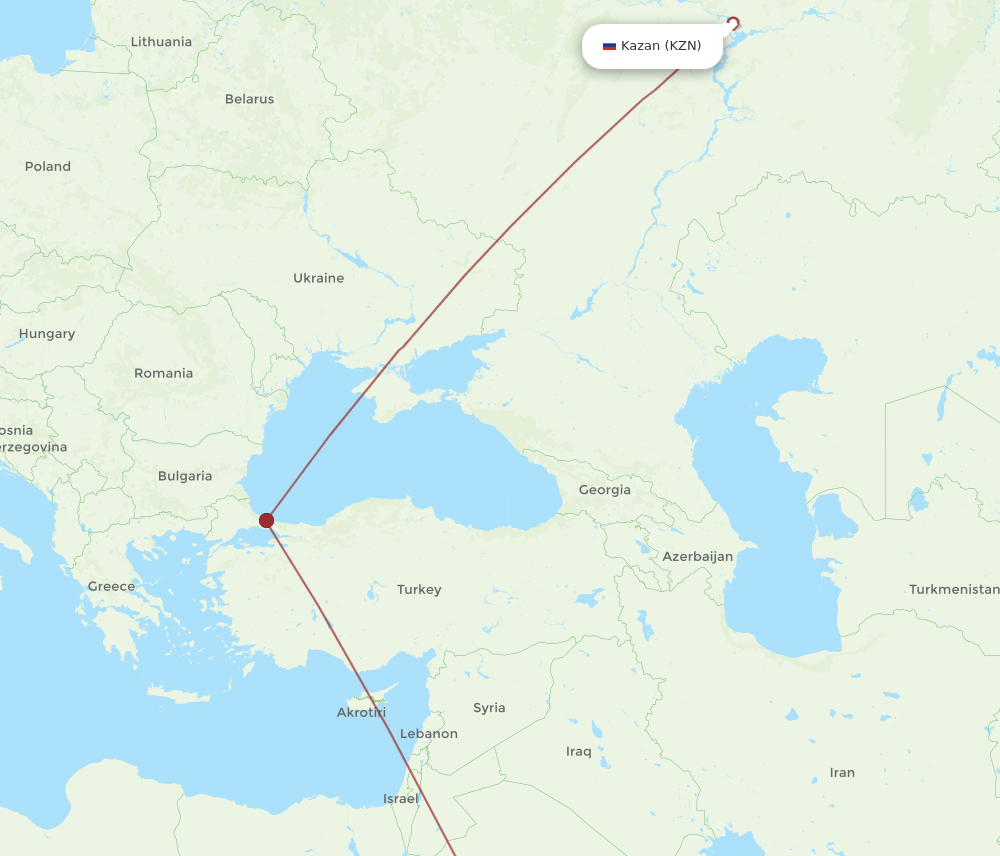 KZN-MED flight routes