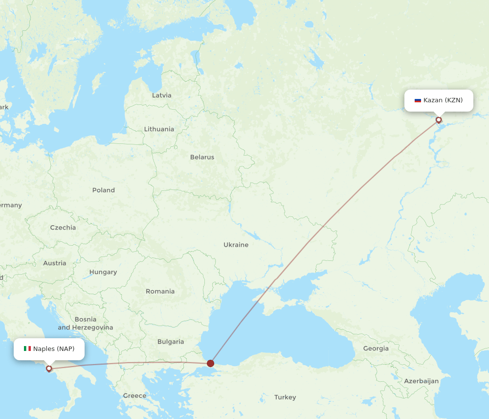 KZN-NAP flight routes
