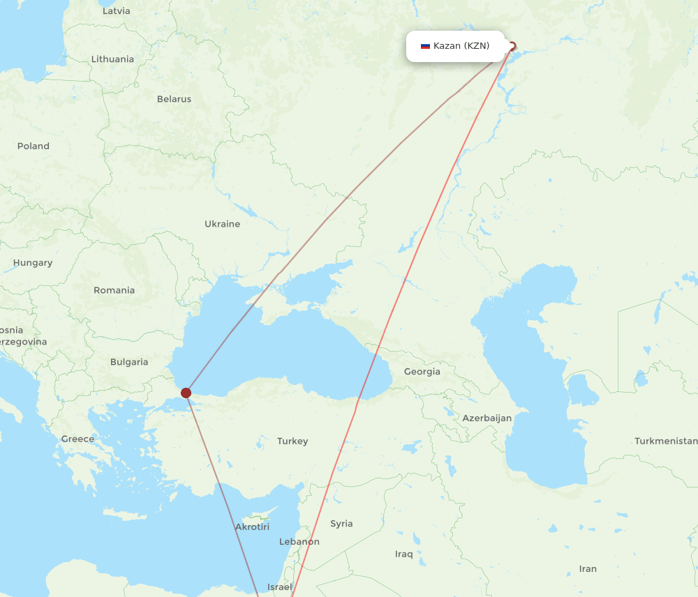 KZN-SSH flight routes