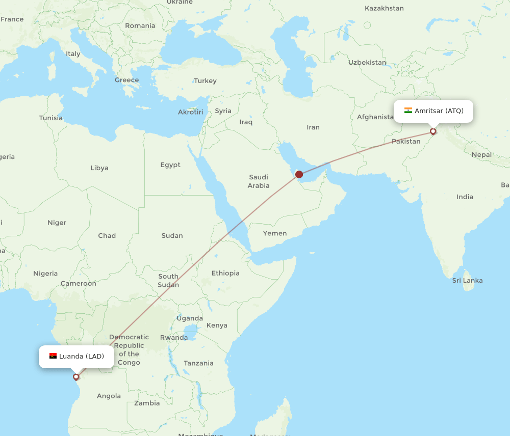 LAD-ATQ flight routes