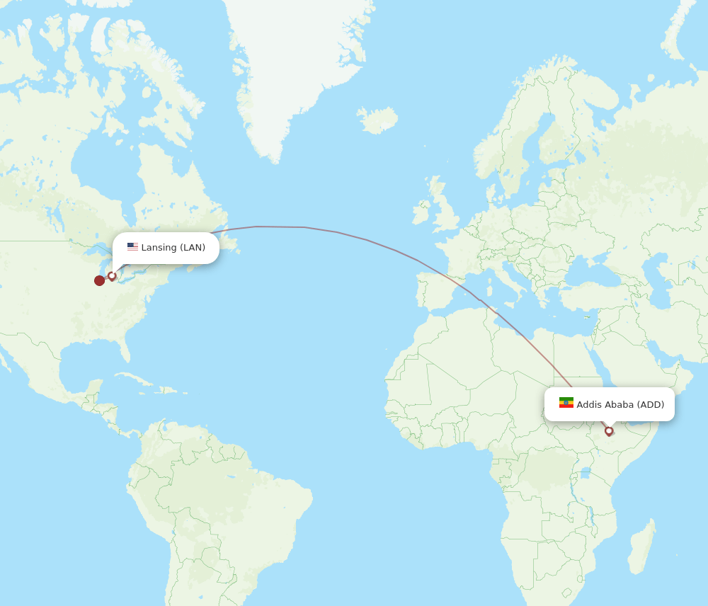LAN-ADD flight routes