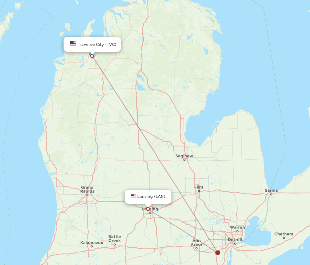 LAN-TVC flight routes