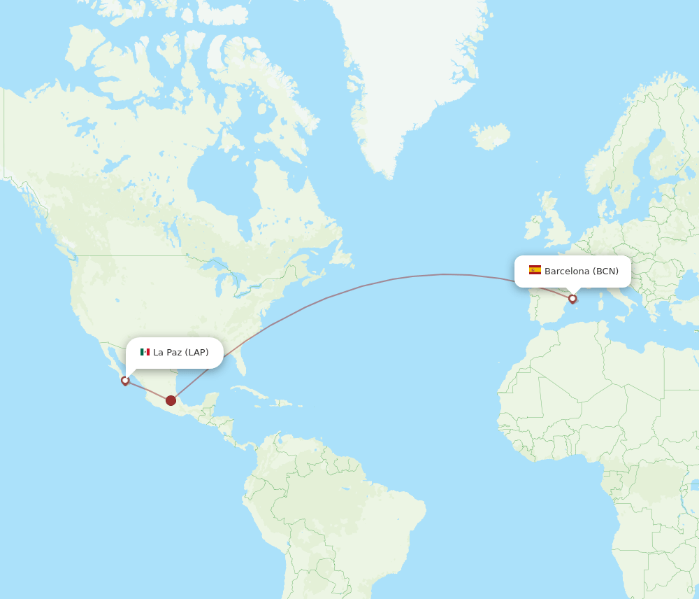 LAP-BCN flight routes