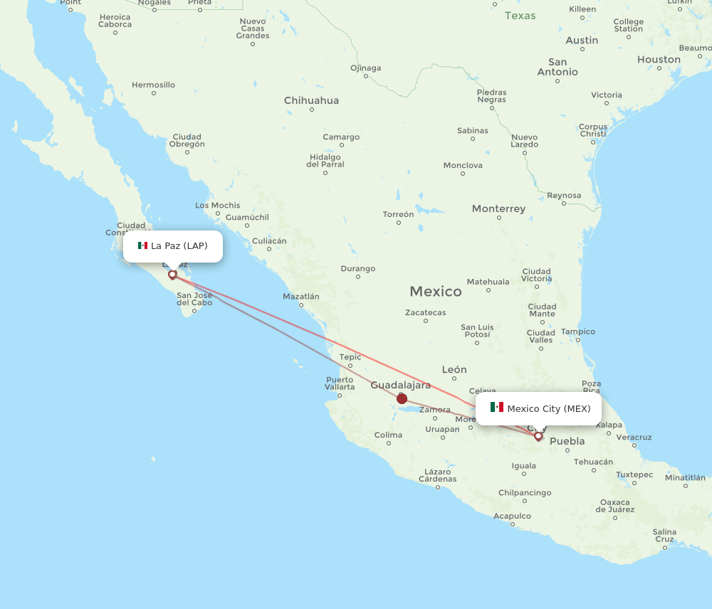 LAP-MEX flight routes