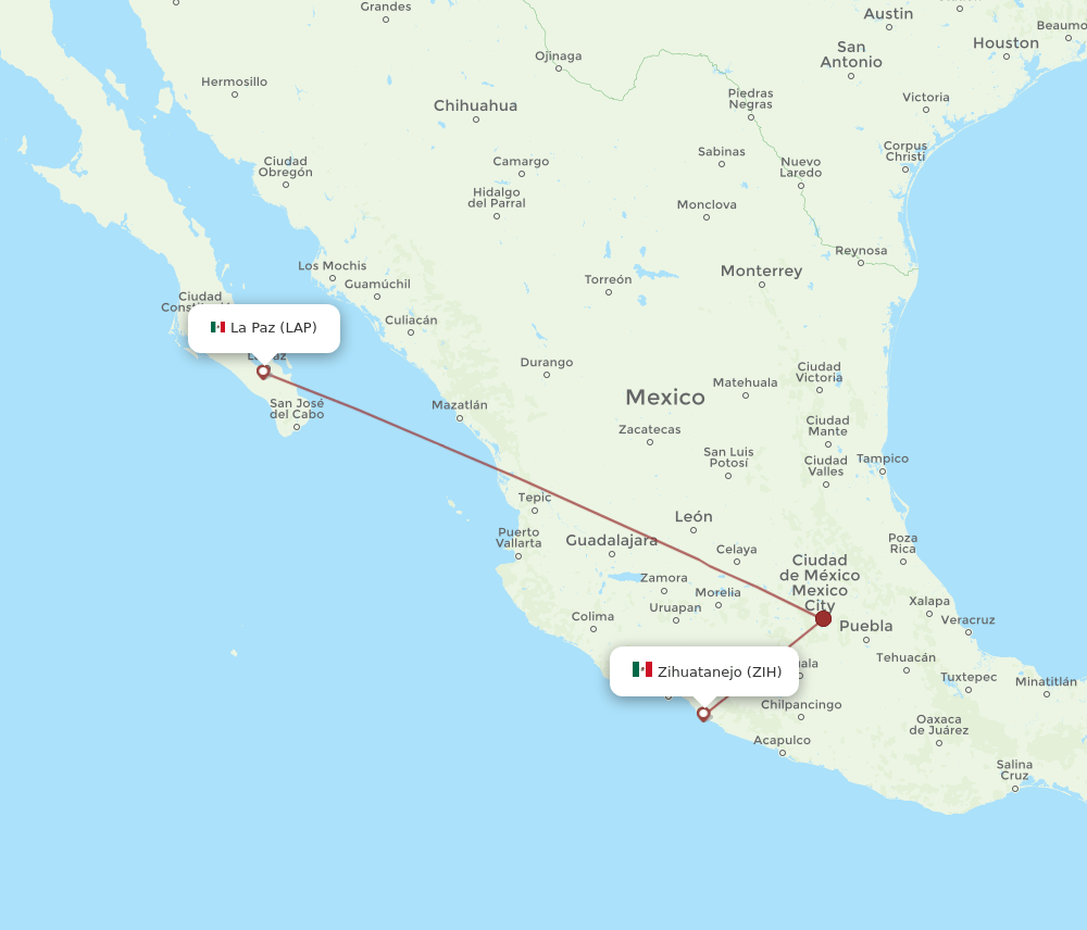 LAP-ZIH flight routes