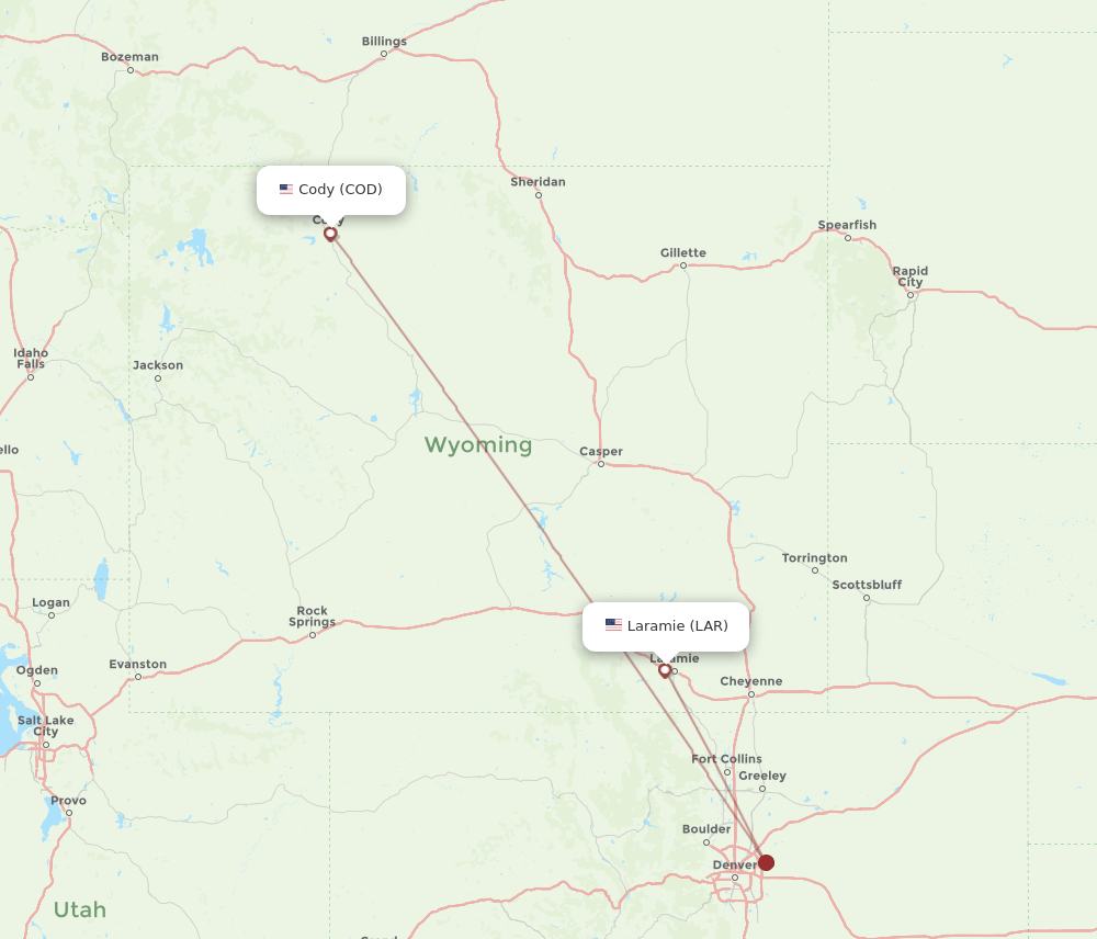 LAR-COD flight routes