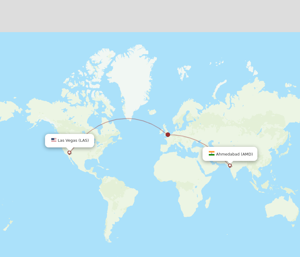 LAS-AMD flight routes