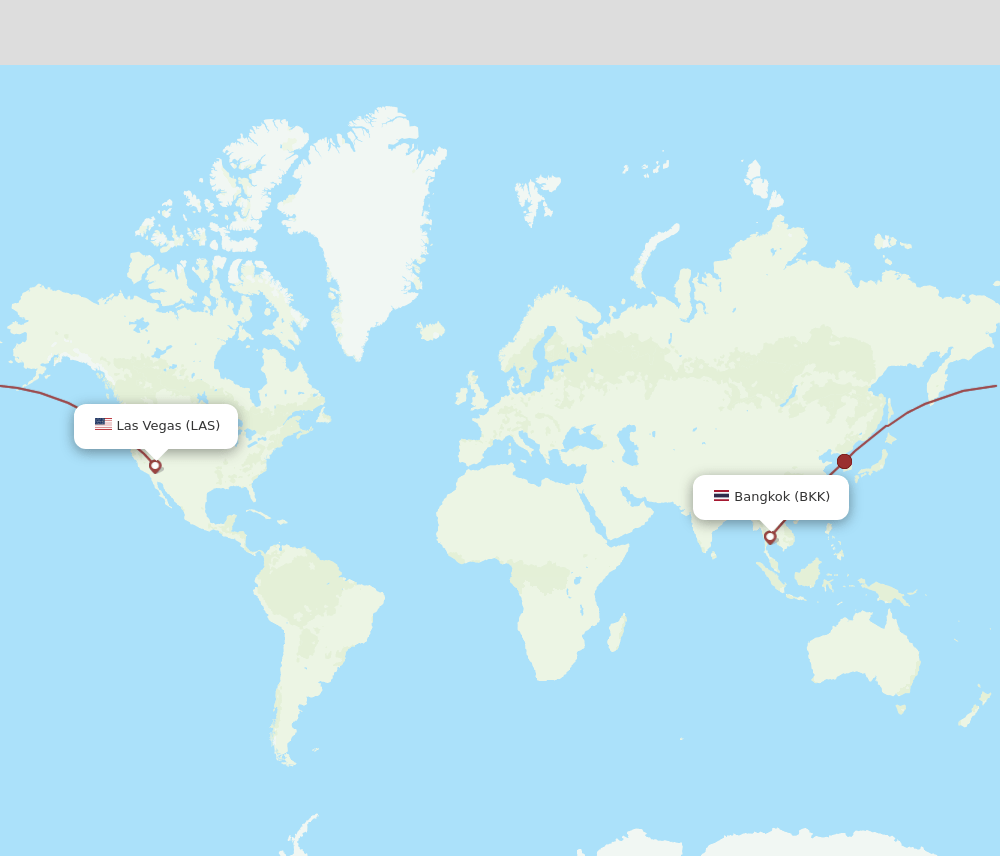 LAS-BKK flight routes