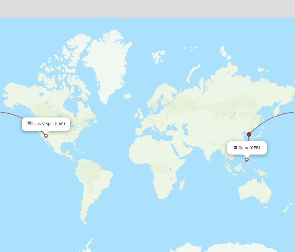 LAS to CEB flights and routes map