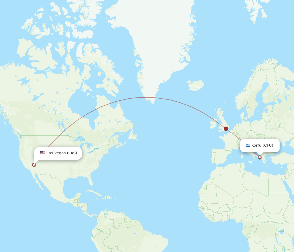LAS-CFU flight routes