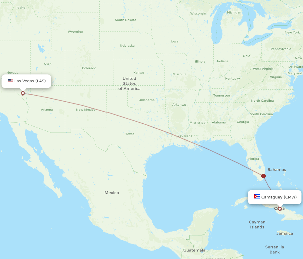 LAS-CMW flight routes