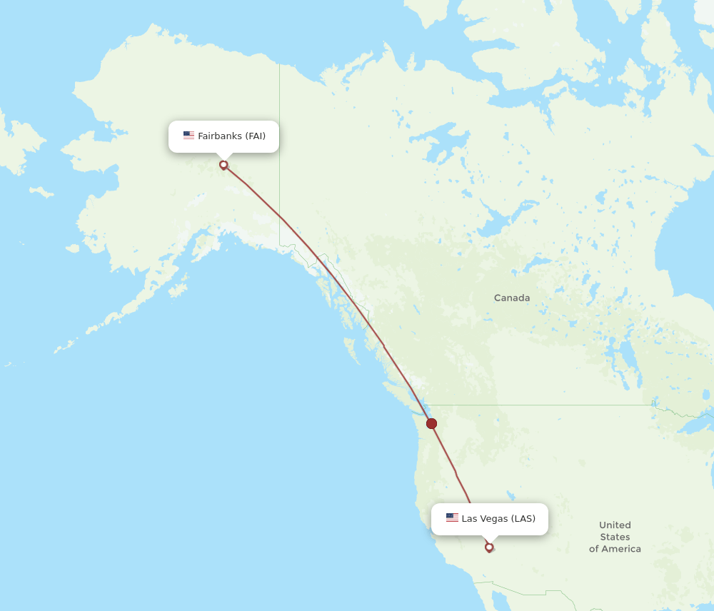 LAS-FAI flight routes