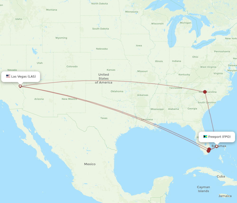 LAS-FPO flight routes