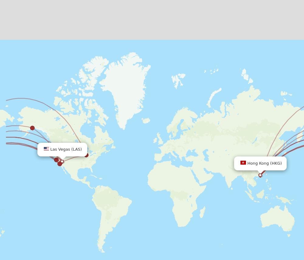 LAS-HKG flight routes