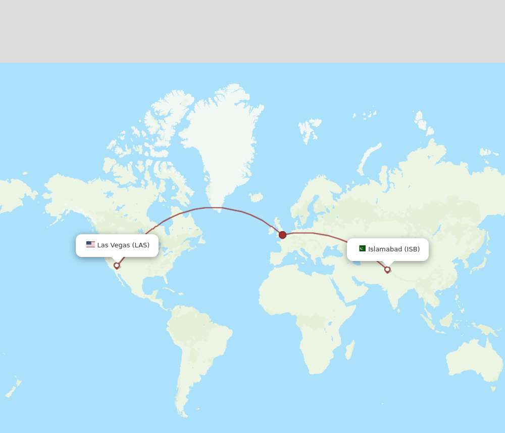 LAS-ISB flight routes