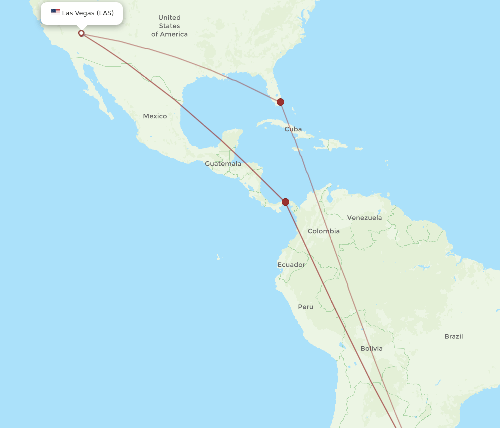 LAS-MVD flight routes