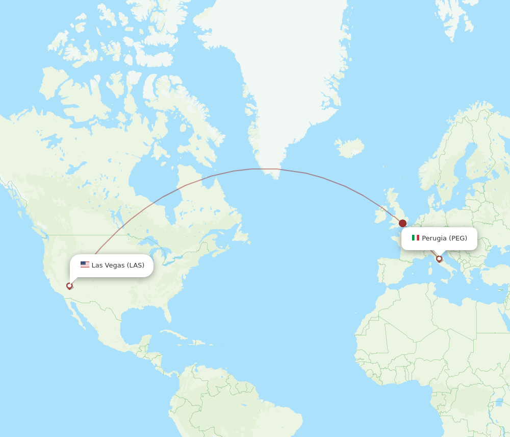 LAS-PEG flight routes
