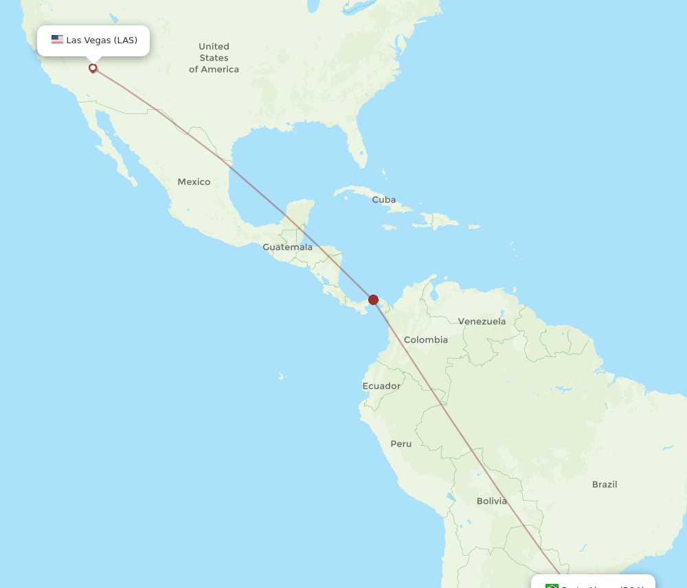 LAS-POA flight routes