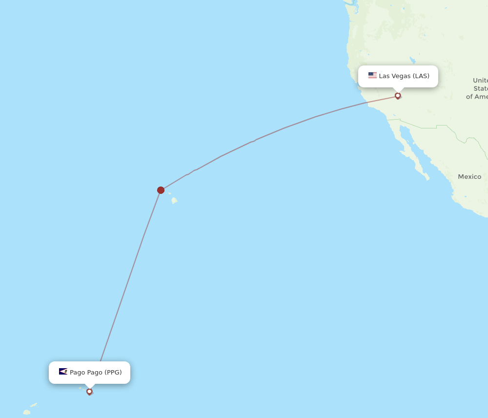 LAS-PPG flight routes