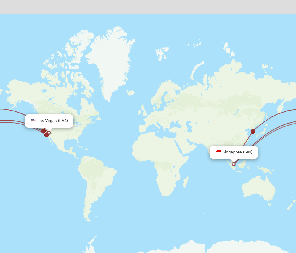 LAS to SIN flights and routes map
