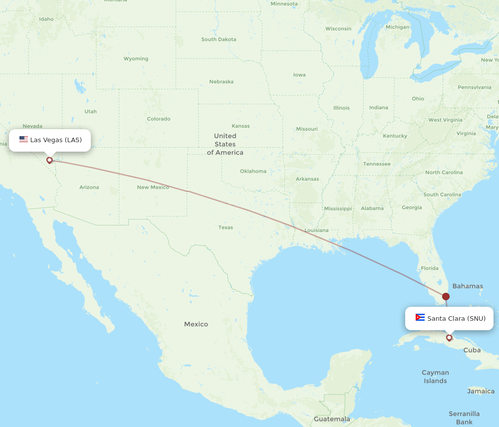 LAS-SNU flight routes